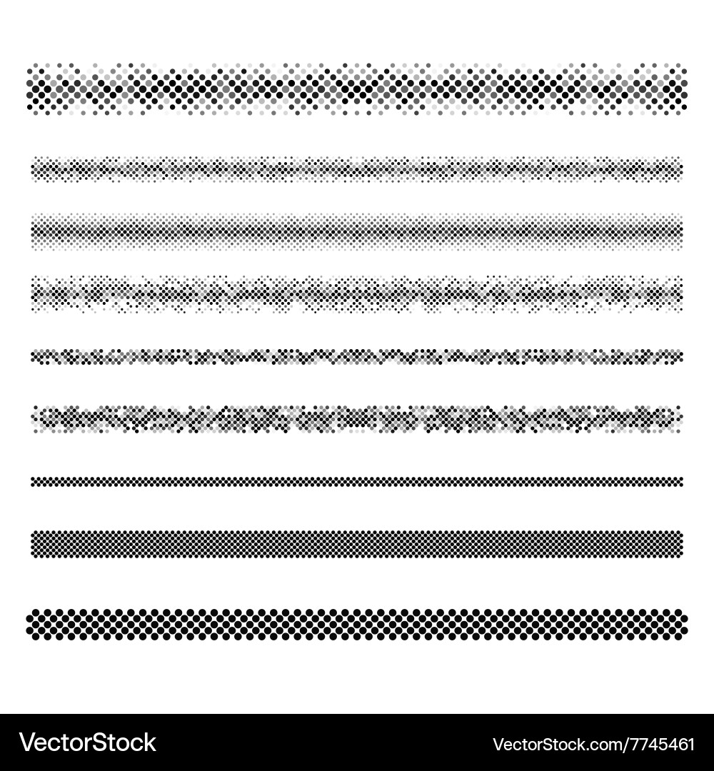 Design elements - mosaic page divider line set Vector Image
