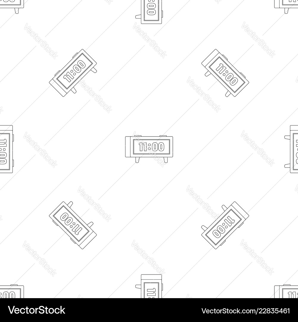 Digital clock pattern seamless vector image