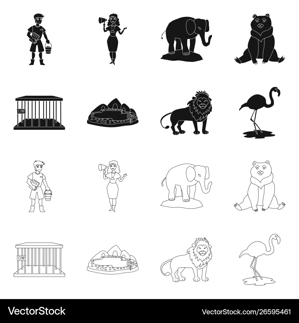Isolated object nature and fun logo set Vector Image