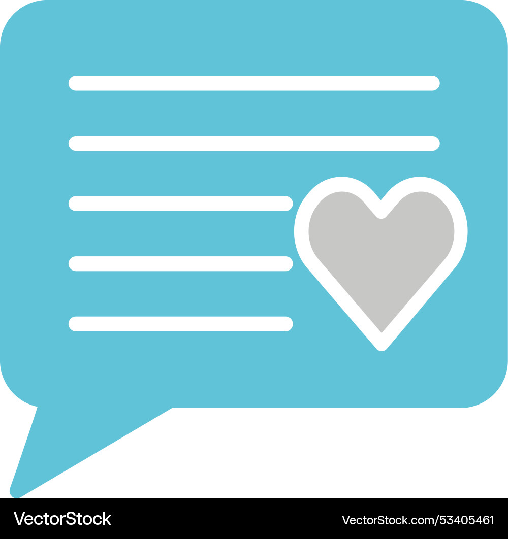 Message glyph two colour icon Vector Image