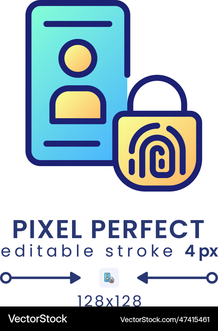 Multi-factor authentication gradient fill desktop Multi-factor authentication gradient fill desktop Vector Image