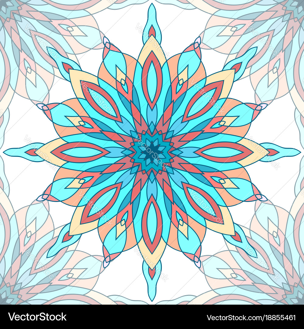 Seamless texture with a pattern mandalas Vector Image