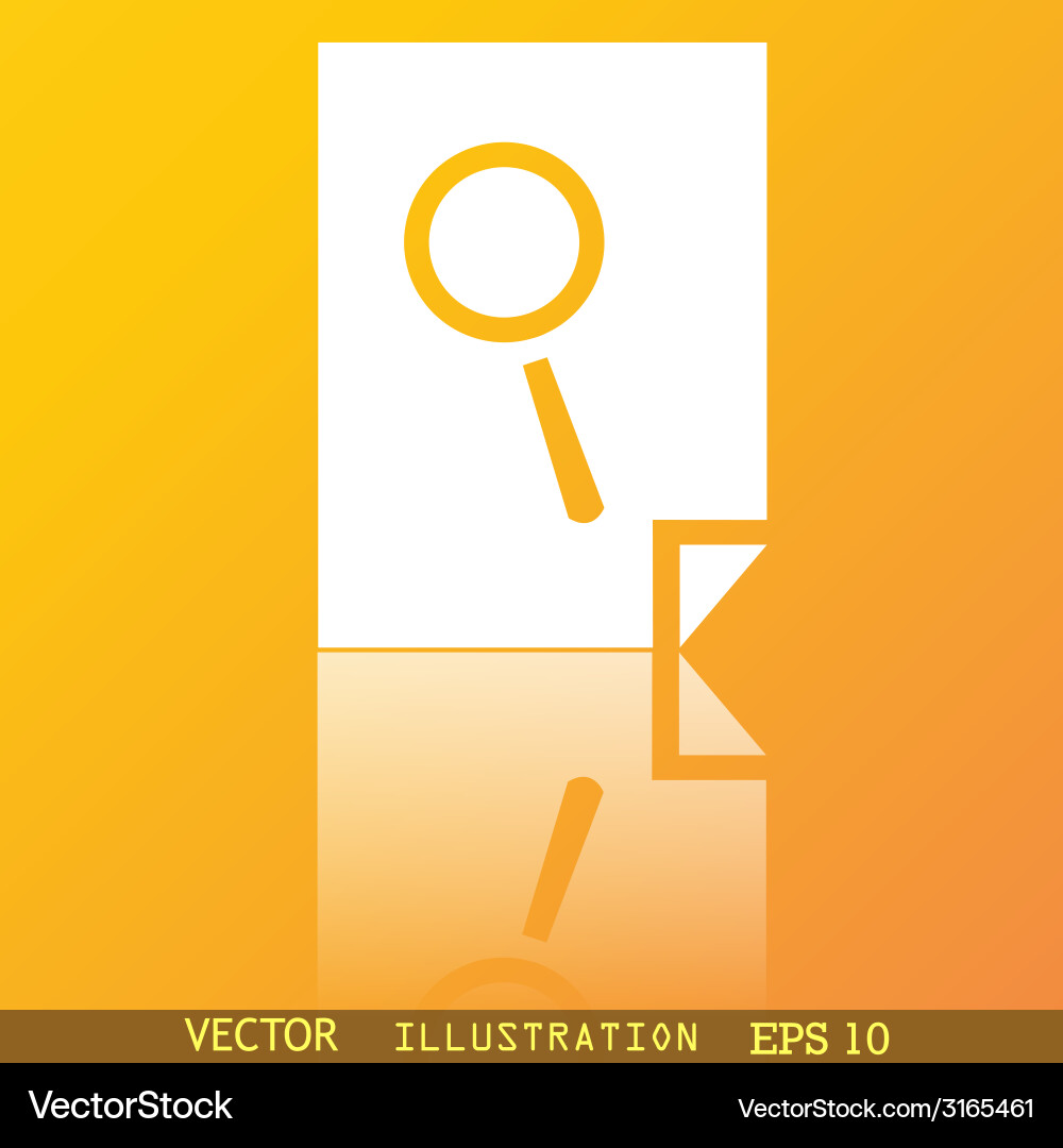 Search in file icon symbol flat modern web design Vector Image