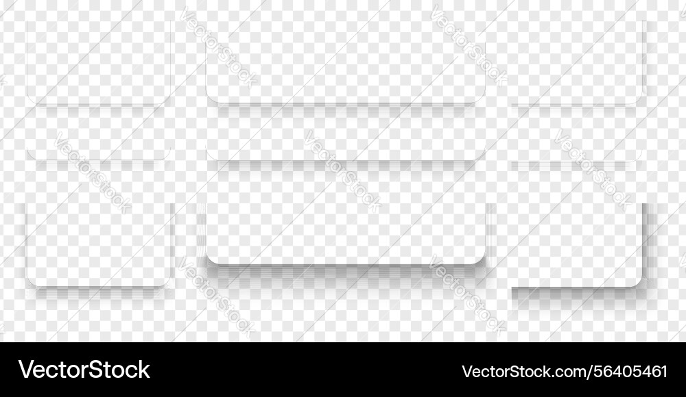 Set of rectangular packing box web banner or card vector image
