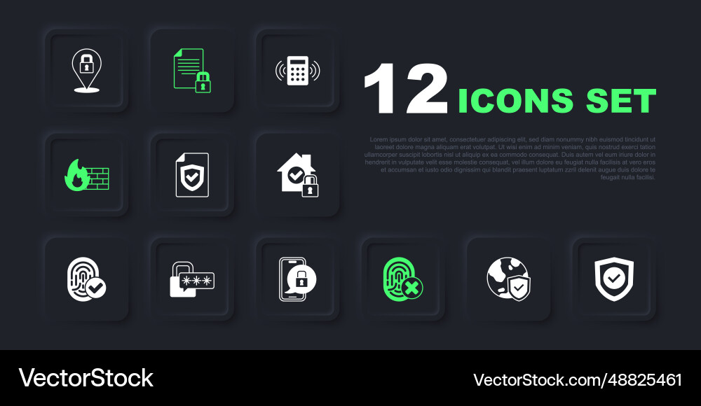 Set shield with world globe check mark contract Vector Image