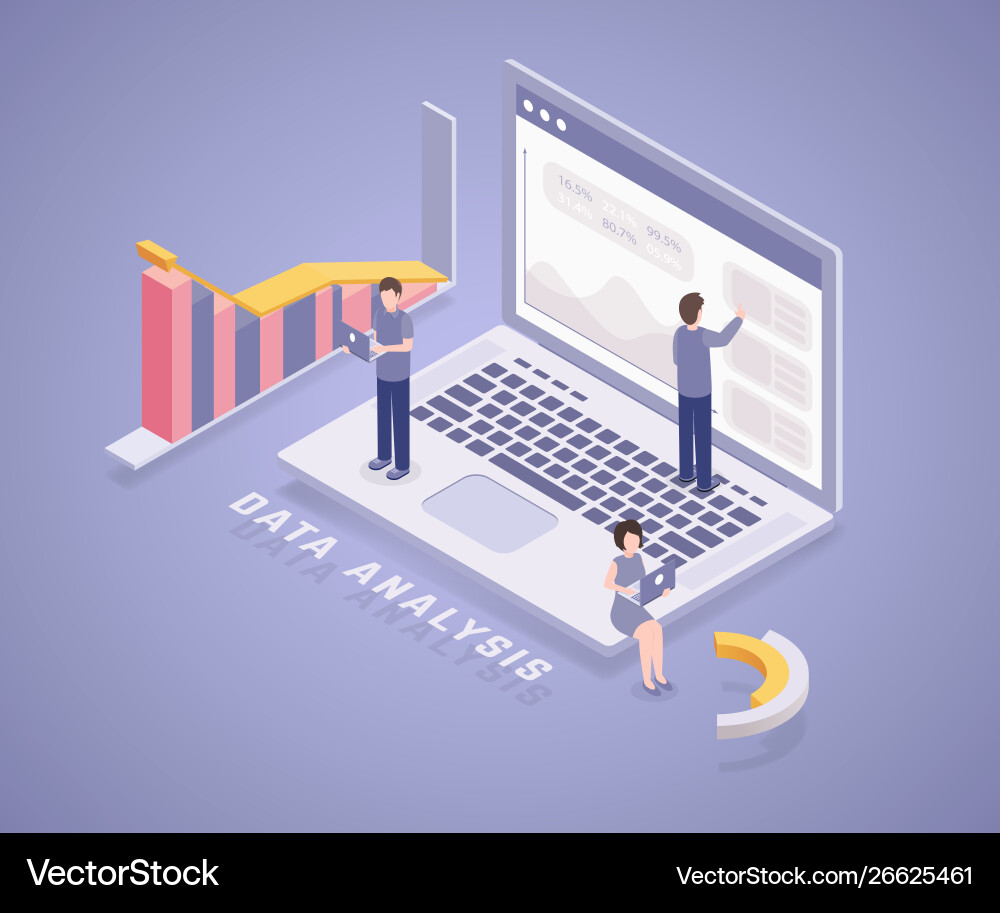 Statistical data analysis banner template Statistical data analysis banner template Vector Image