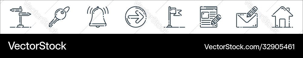 User interface line icons linear set quality User interface line icons linear set quality Vector Image