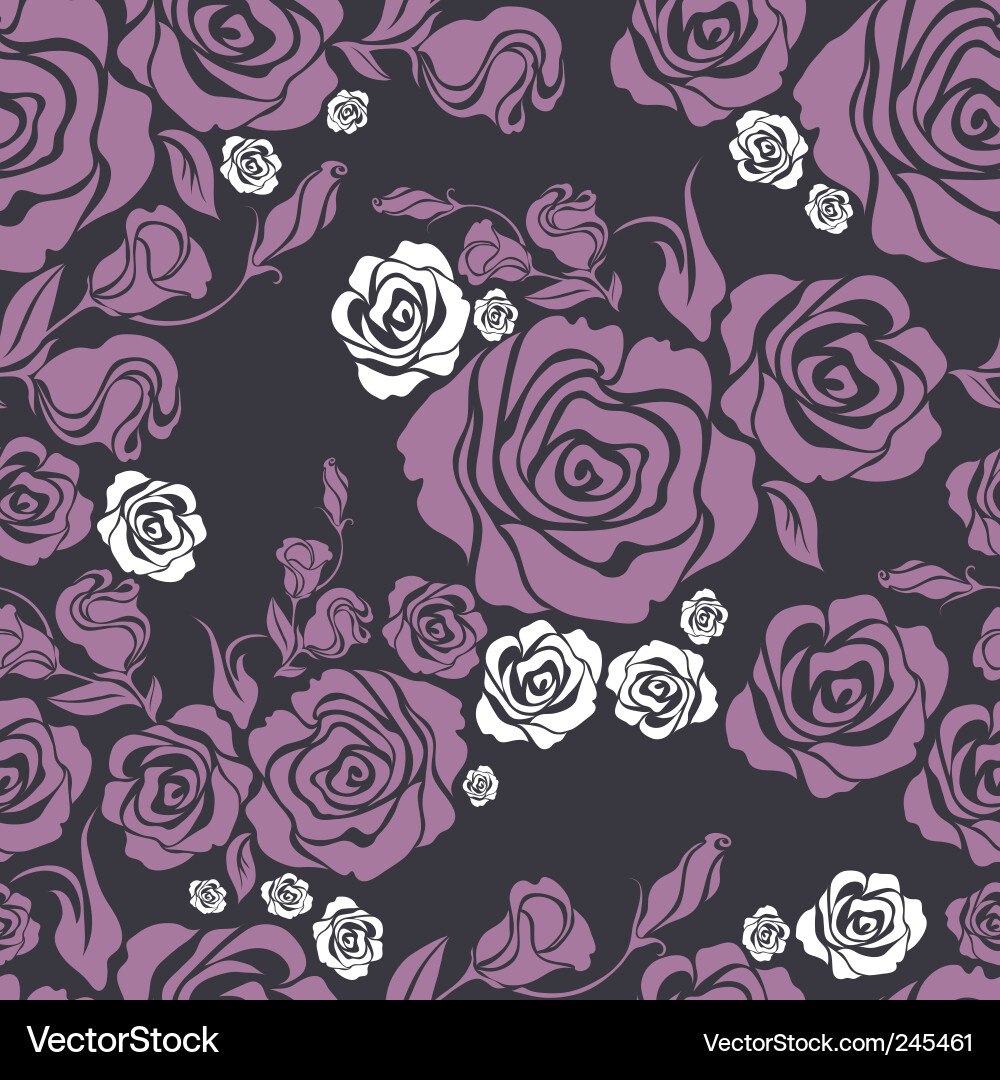Vintage Rose Seamless Pattern Royalty Free Vector Image