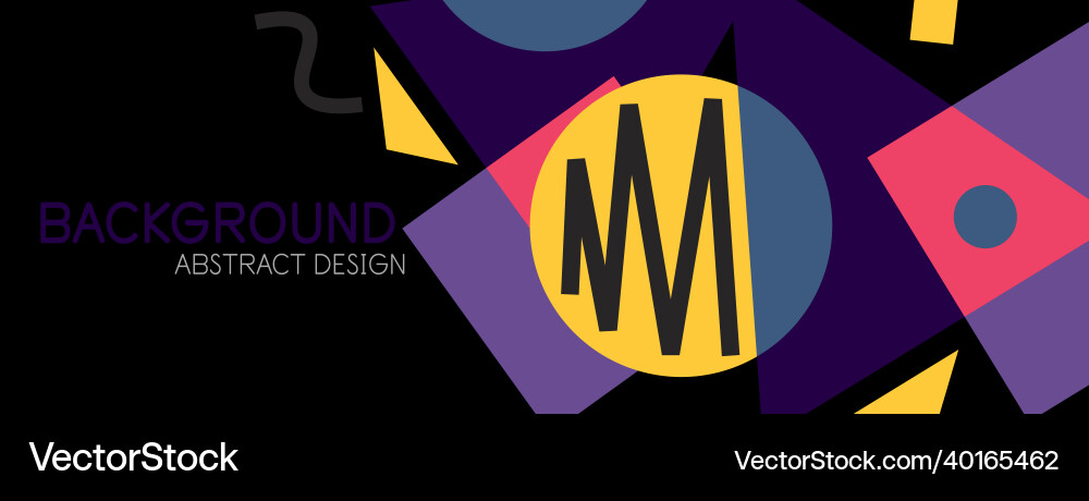 Abstract background blocks lines triangles Vector Image