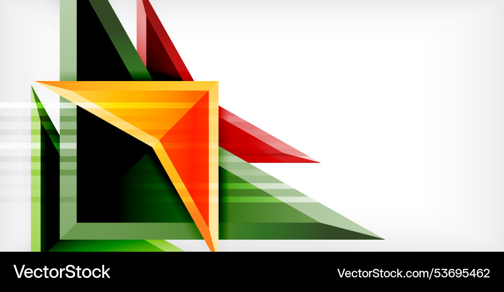 Abstract background color triangles and arrows Vector Image