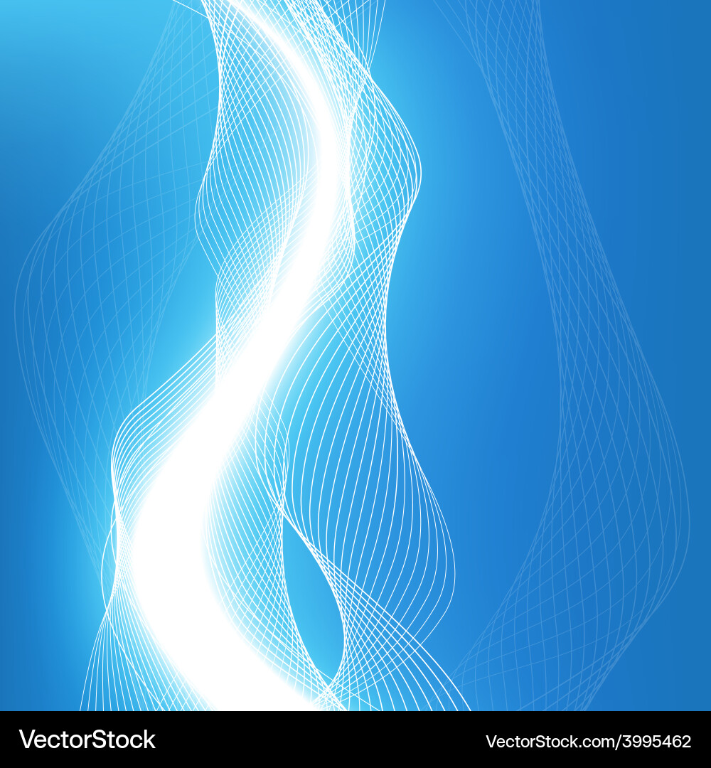 Abstract waves - data stream concept Vector Image