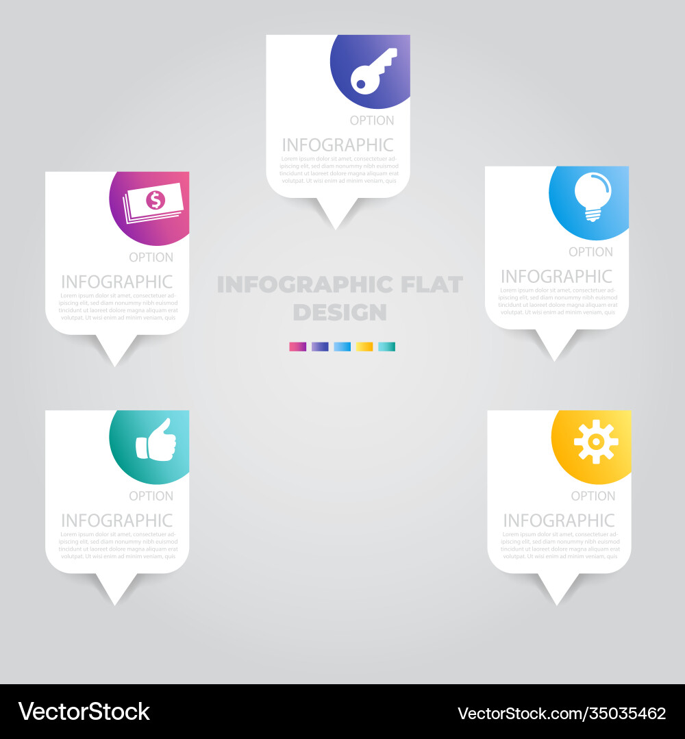 Business data visualization process chart Business data visualization process chart Vector Image