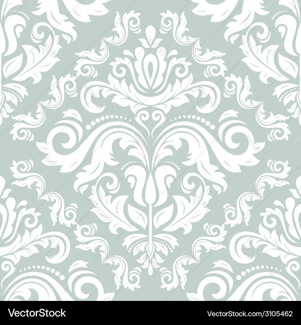 Damask seamless pattern orient background vector image