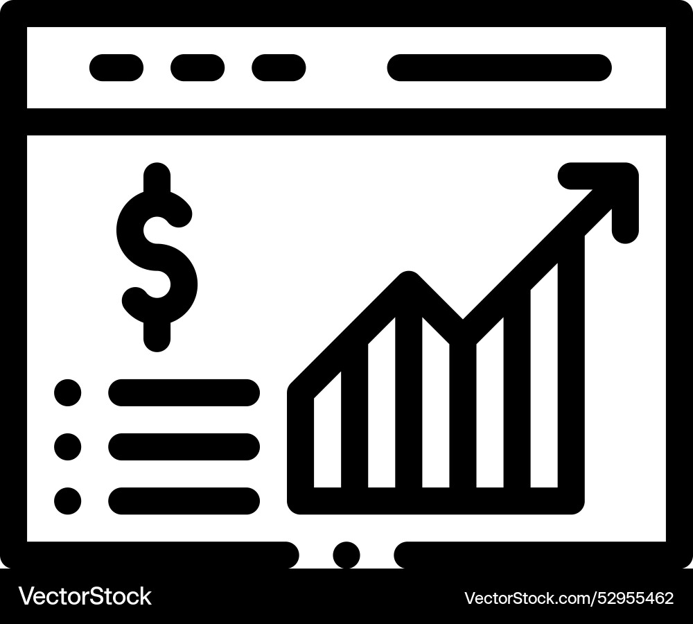 Data analytics icon thin linear style design Data analytics icon thin linear style design Vector Image