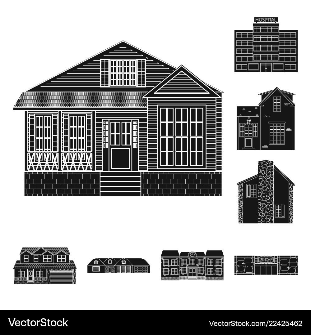 Design of building and front symbol Design of building and front symbol Vector Image
