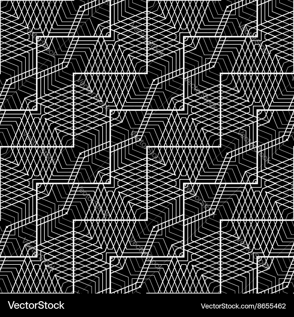 Design seamless monochrome zigzag pattern Vector Image