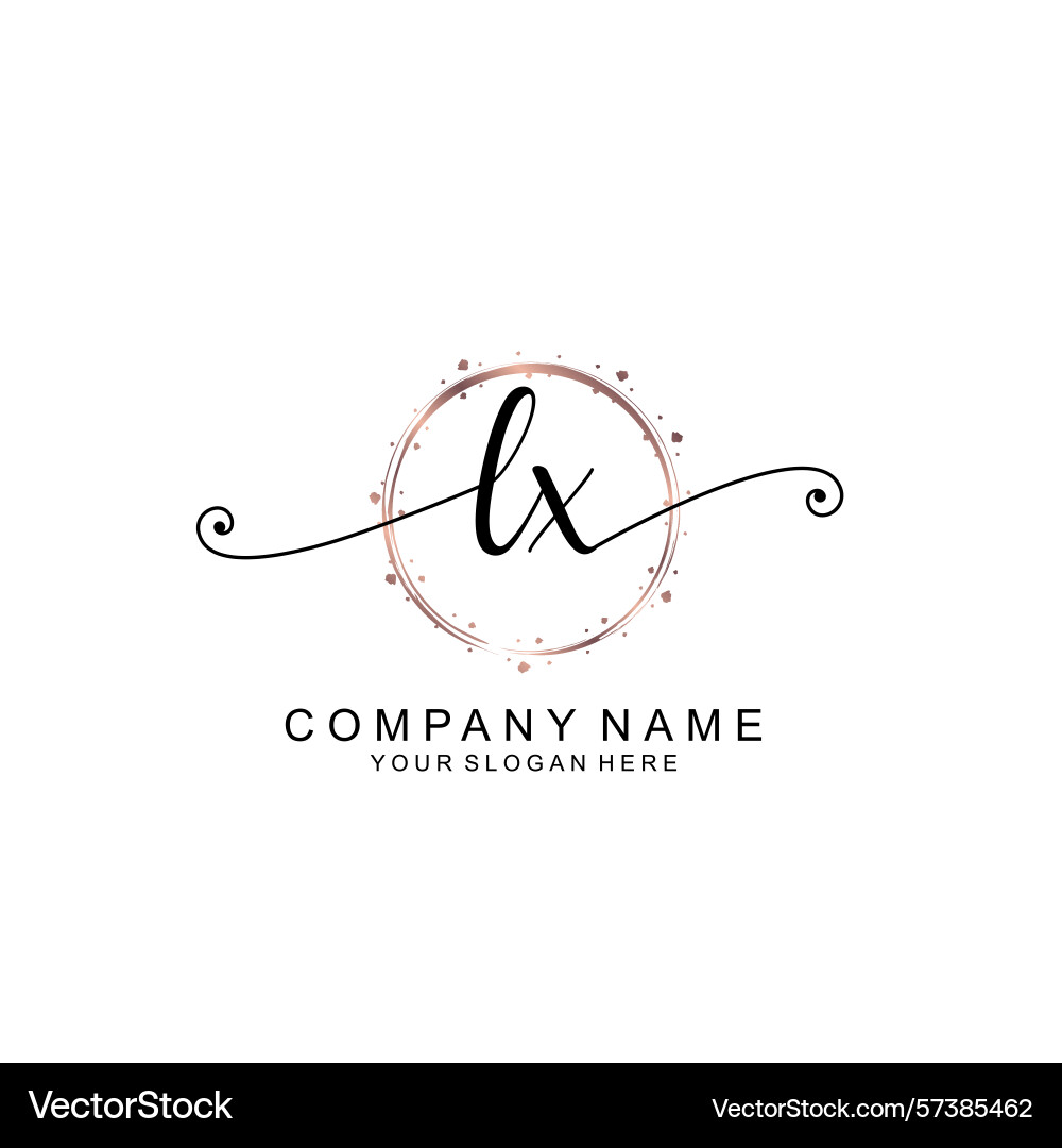 Elegant lx initial logo collection with modern Elegant lx initial logo collection with modern Vector Image