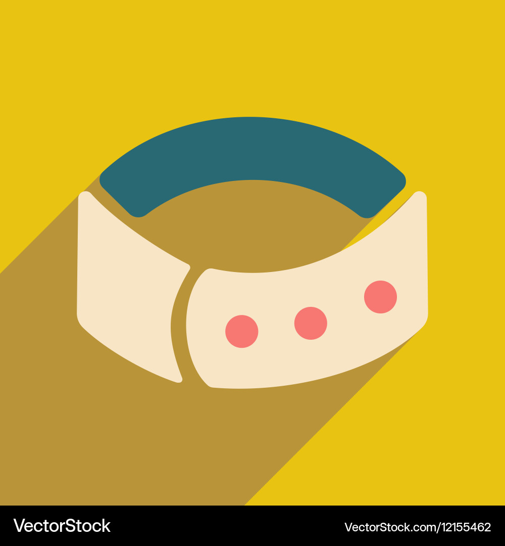Flat with shadow icon and mobile application dog Vector Image