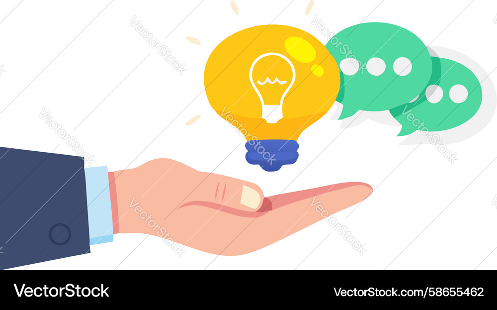 Hand with multiple ideas and communication icons Vector Image