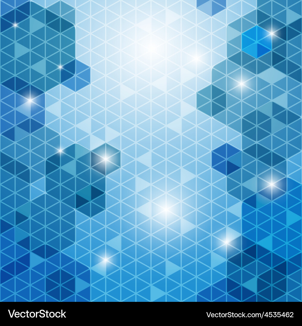 Hexagonal Blue Grid Background Royalty Free Vector Image