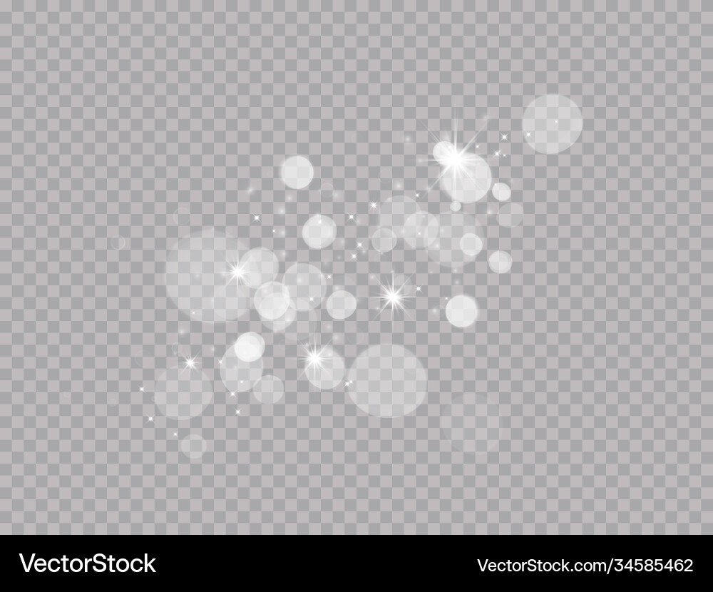 Light effect magic glow bokeh on white Light effect magic glow bokeh on white vector image