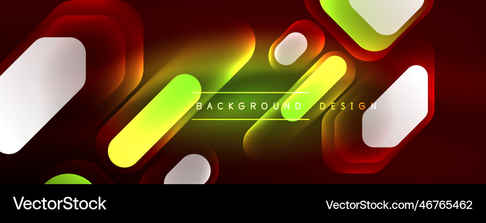 Neon lines squares and round shapes abstract Neon lines squares and round shapes abstract Vector Image