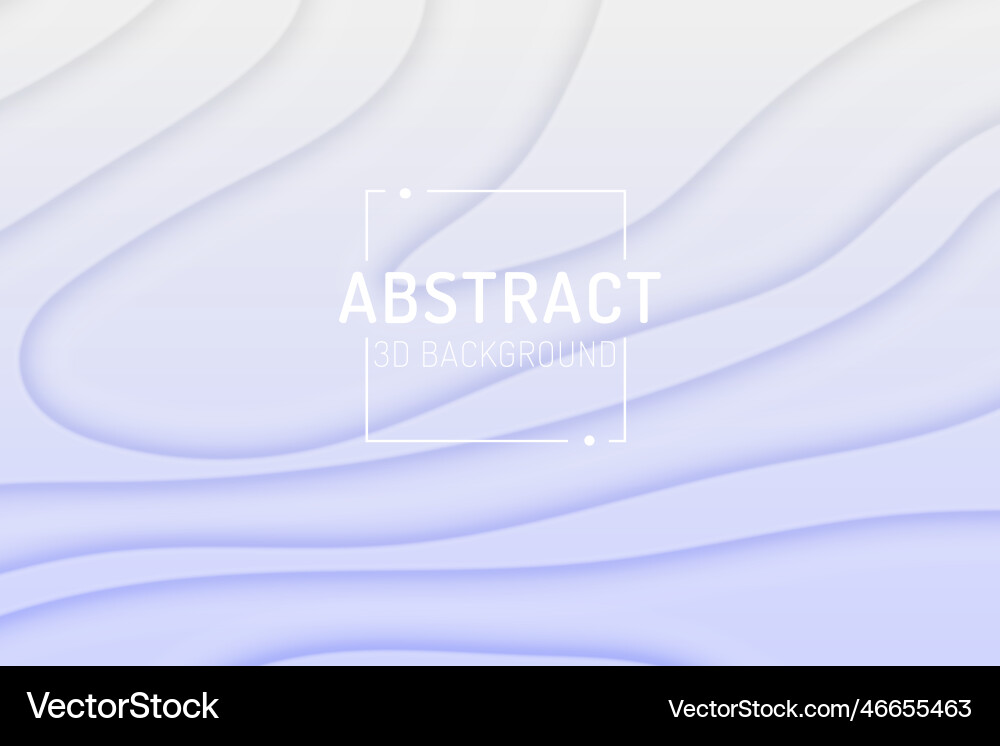 Abstract light gradient background with 3d curves Vector Image