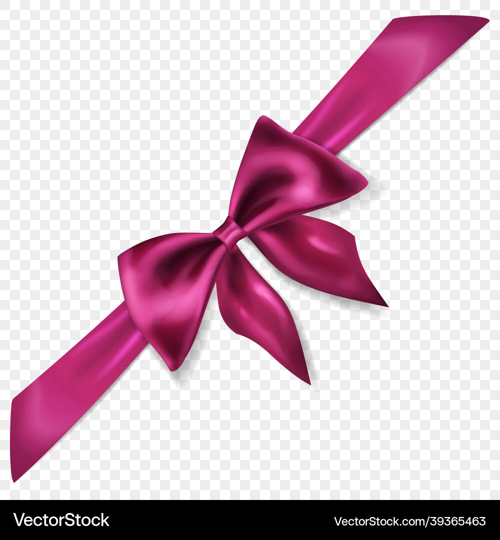 Beautiful bow with diagonally ribbon Royalty Free Vector