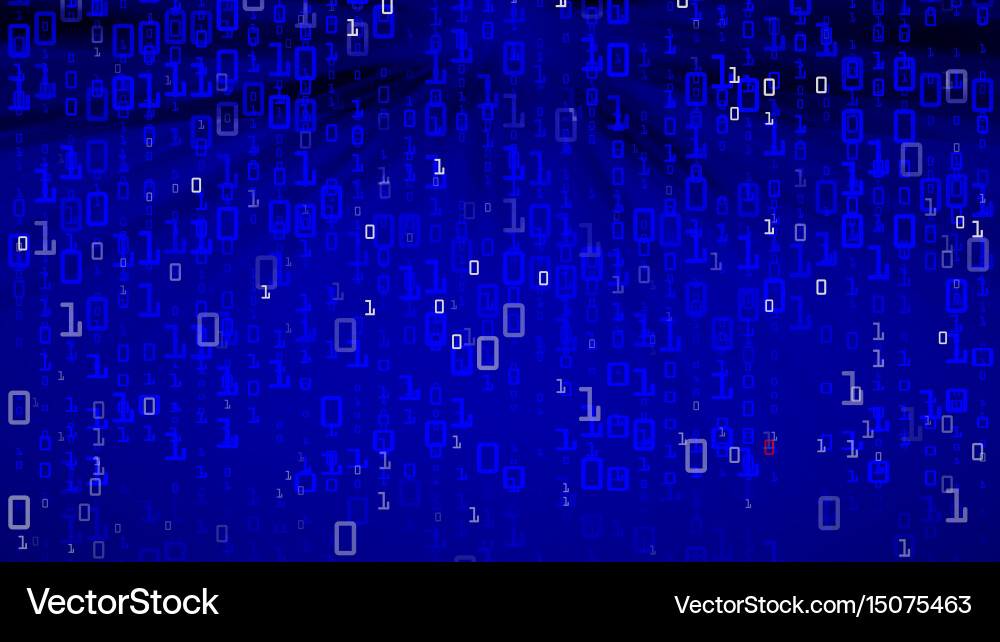 Binary background running numbers abstract Vector Image
