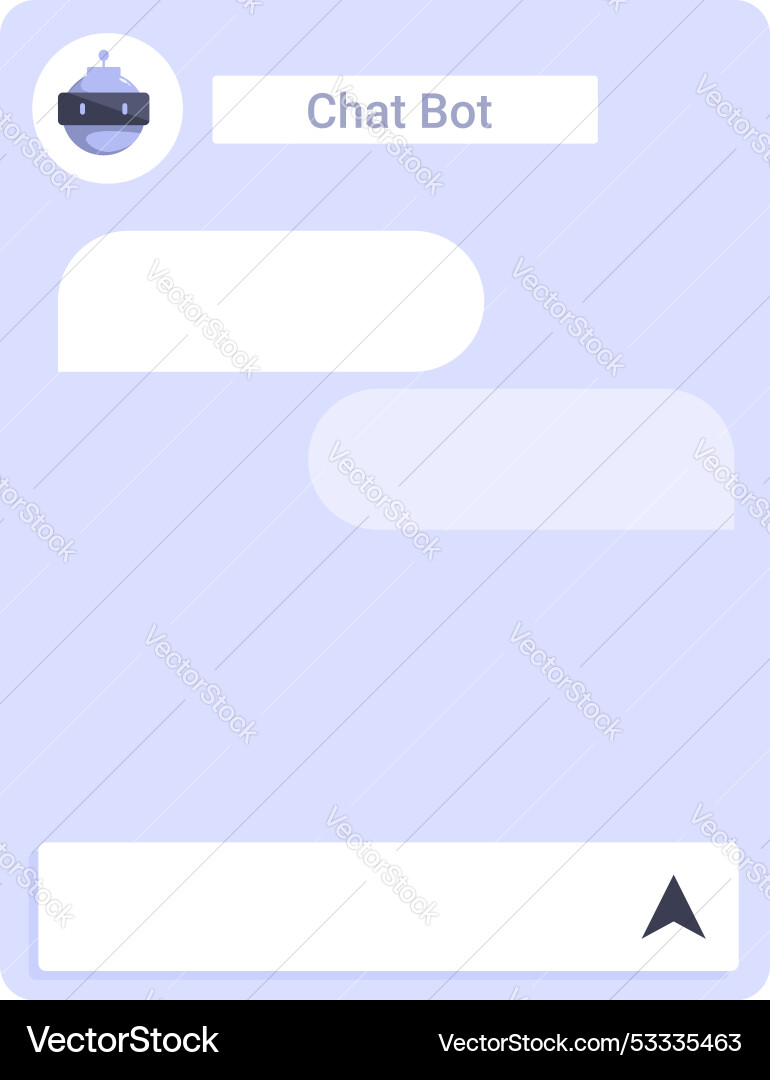 Chat bot is having a conversation on messaging Chat bot is having a conversation on messaging Vector Image