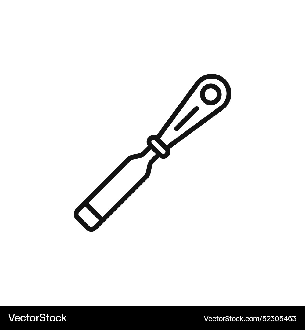 Chisel icon outline collection in black Chisel icon outline collection in black Vector Image