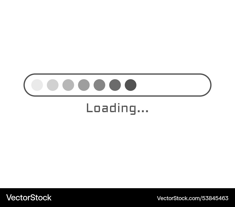 Collection loading bar status icon set of loaded Collection loading bar status icon set of loaded Vector Image