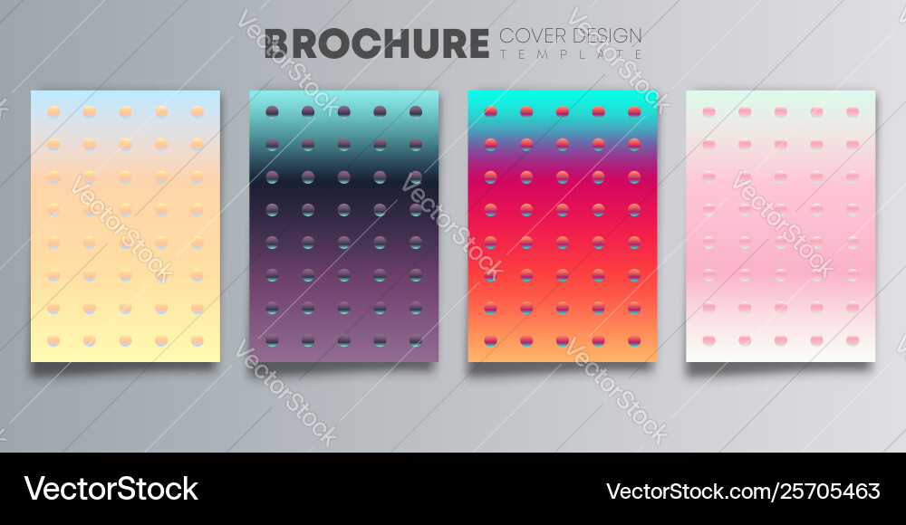 Set colorful gradient cover with color dots Set colorful gradient cover with color dots vector image