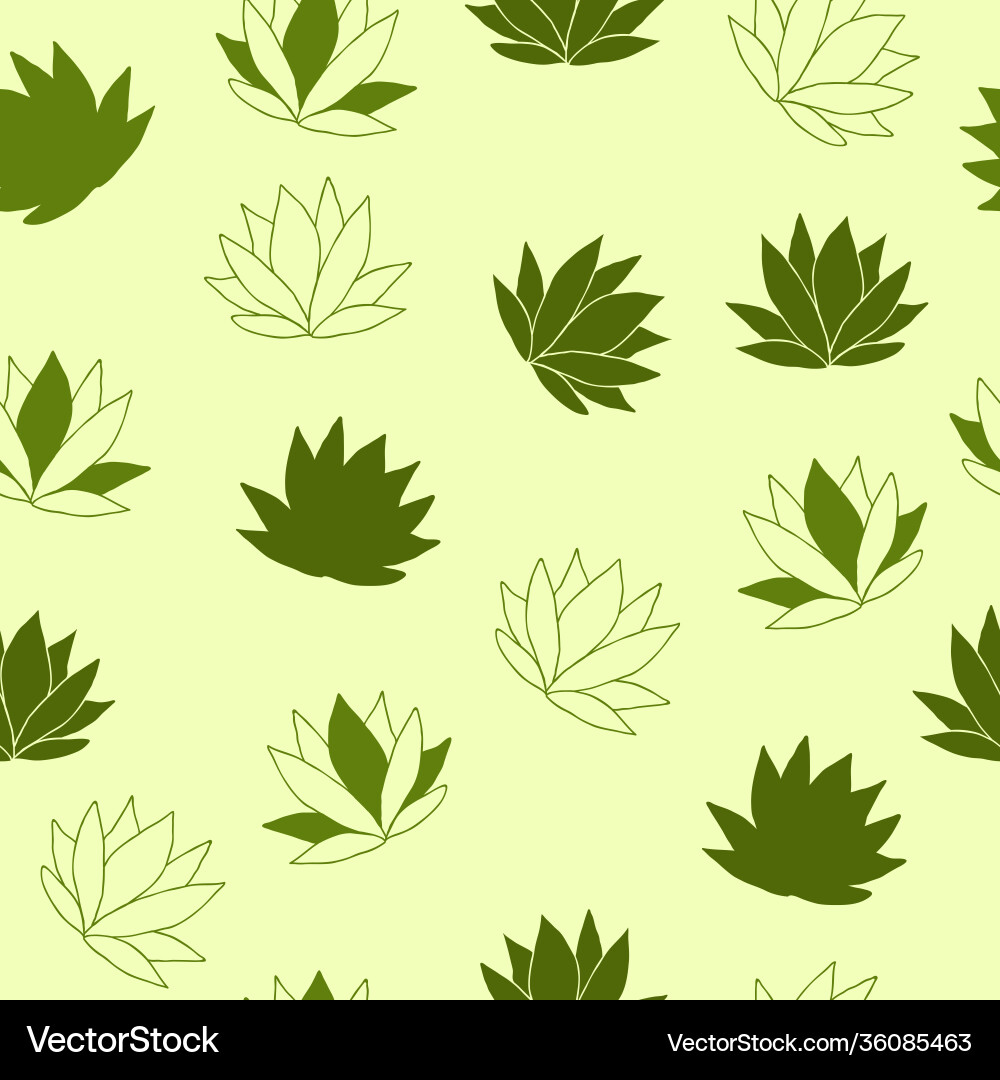 Simple leaf shape repeat pattern design Vector Image