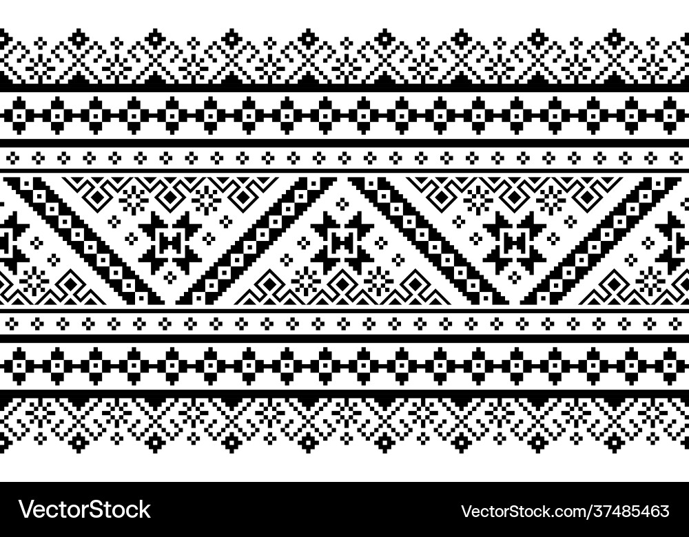 Slavic Floral Pattern - Vyshyvanka Inspired Vector Image