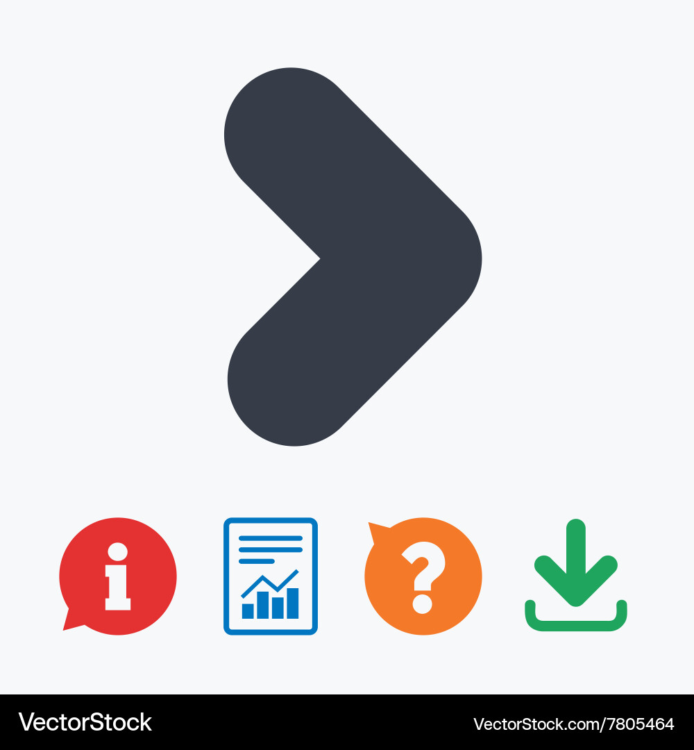 Arrow sign icon next button navigation symbol Vector Image