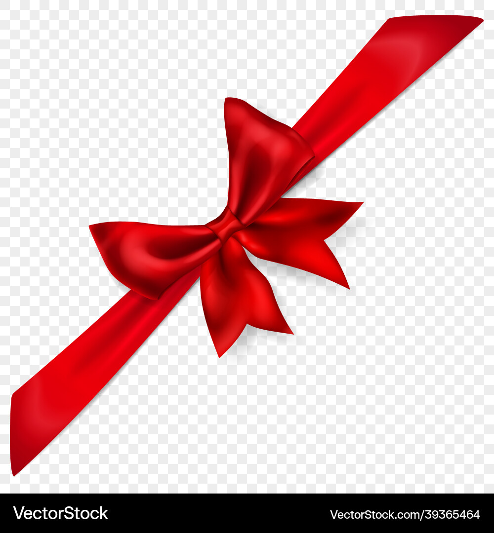 Beautiful bow with diagonally ribbon Royalty Free Vector