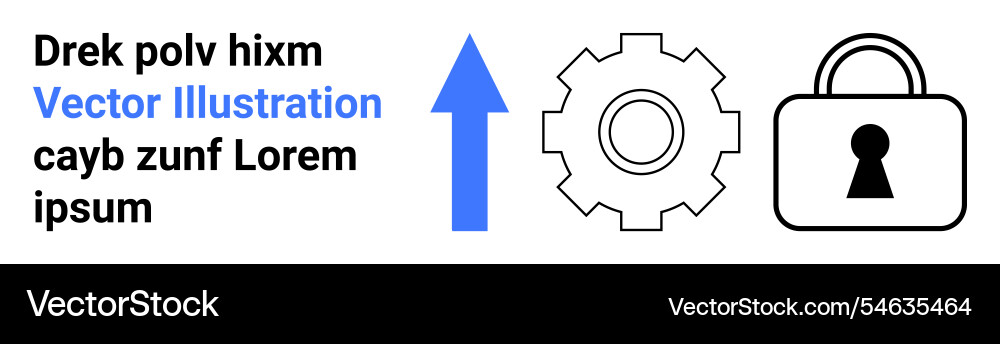 Conceptual elements in design with arrow gear Conceptual elements in design with arrow gear vector image