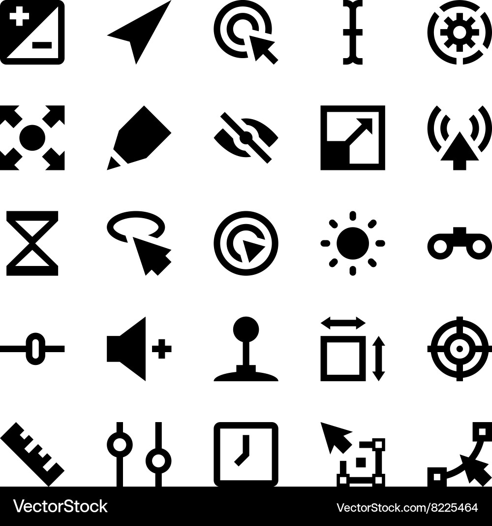 Controls and navigation arrows 3 Vector Image