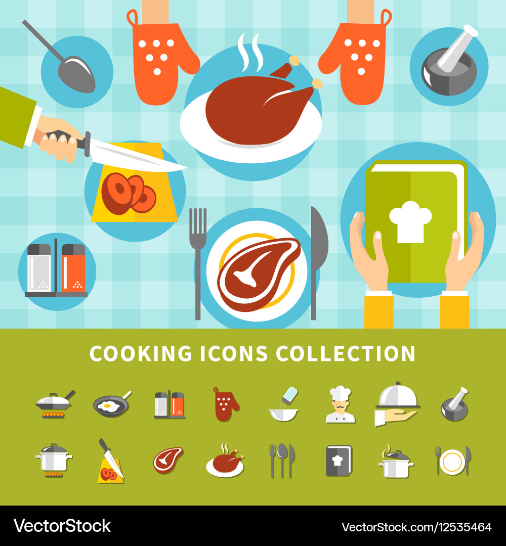 Cooking Elements Set Royalty Free Vector Image