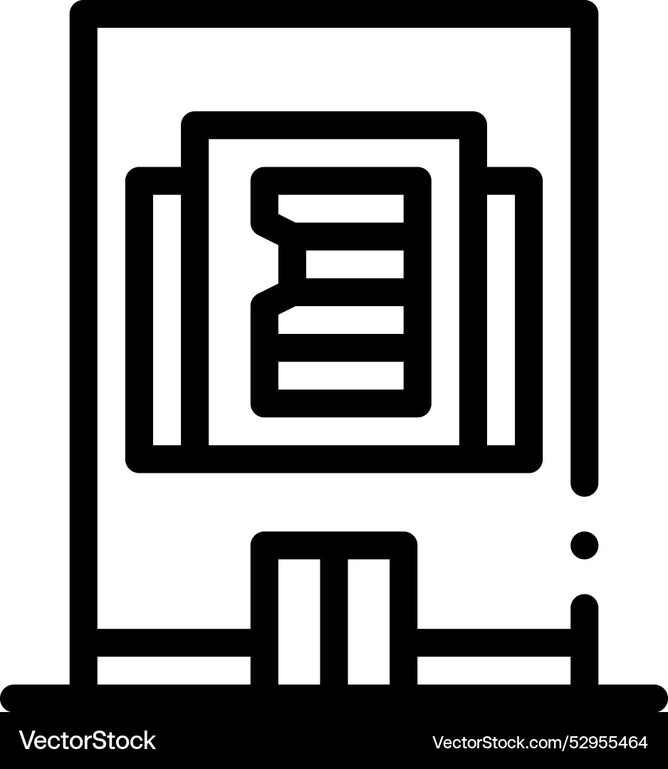 Data center icon thin linear style design Data center icon thin linear style design vector image