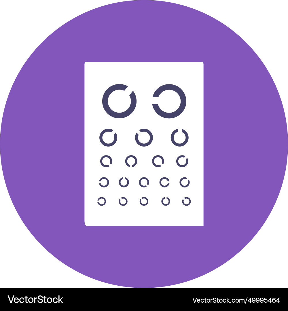 Eye test chart with multiple rows of letters Eye test chart with multiple rows of letters Vector Image