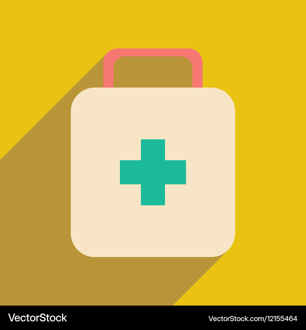 Flat with shadow icon and mobile application Vector Image