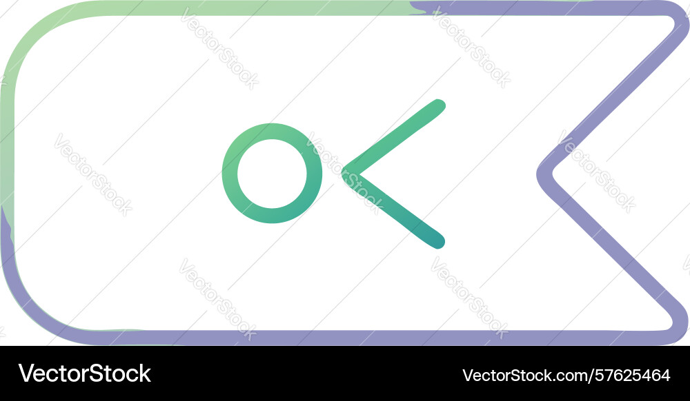 Gradient geometric arrow tag design generative ai vector image