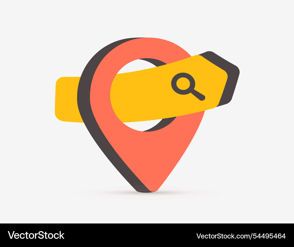 Local search with pin bar and navigation Local search with pin bar and navigation vector image