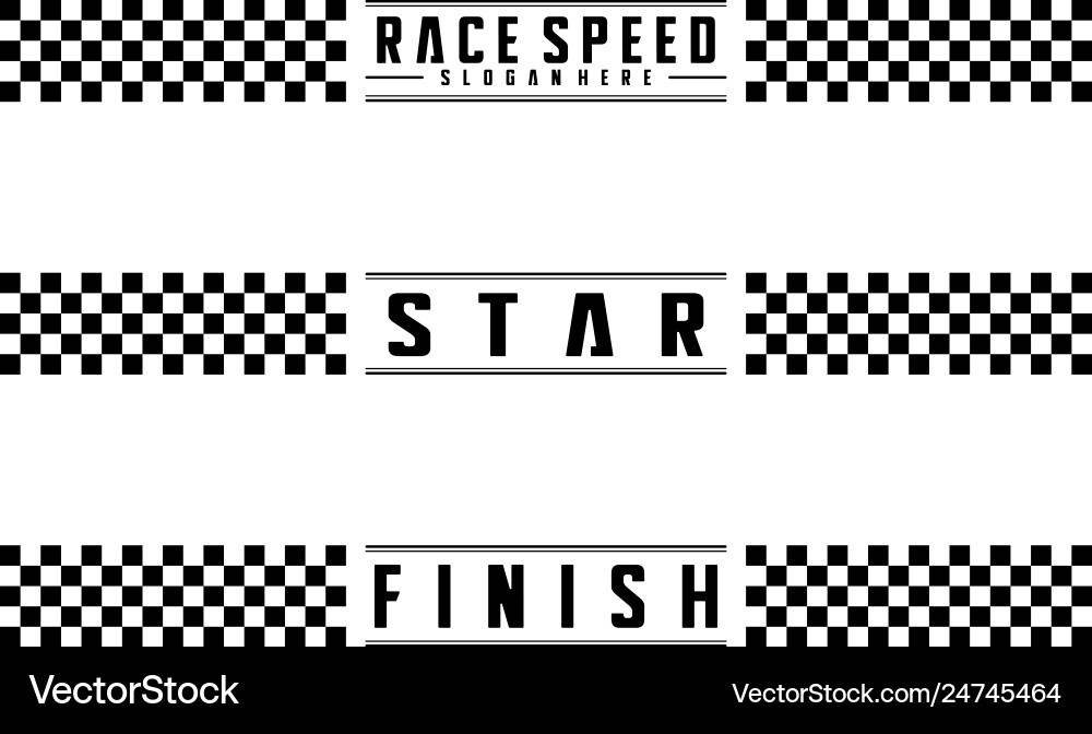 Race flag design concepts icon speed simple Vector Image