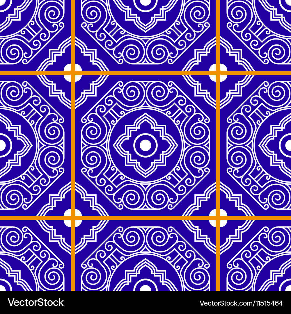 Seamless pattern from tiles vector image
