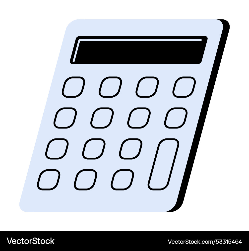 Simplistic calculator representation Simplistic calculator representation vector image