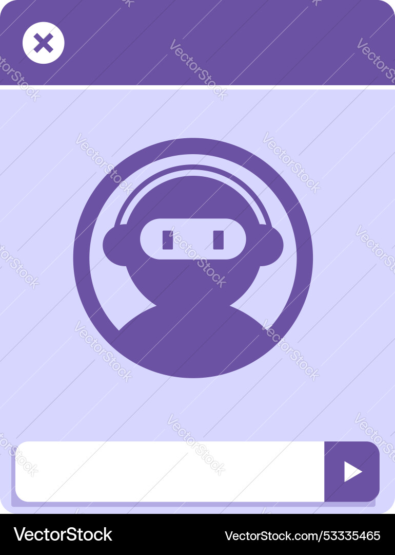 Ai assistant chatbot is listening in web browser Ai assistant chatbot is listening in web browser vector image