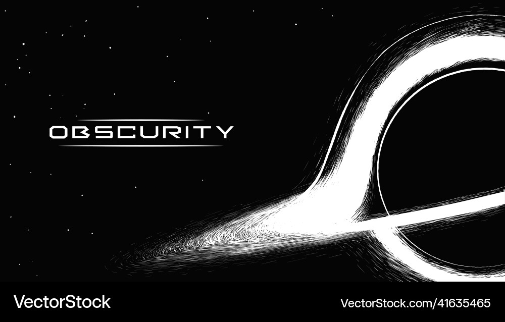 Black hole in deep space Black hole in deep space vector image